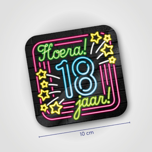 Neon onderzetters - 18 jaar Neon onderzetters - 18 jaar